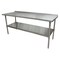Bk Resources Work Table Stainless Steel Undershelf, Plastic feet 1.5" Riser 72"x24" SVTR-7224 - alternate 4